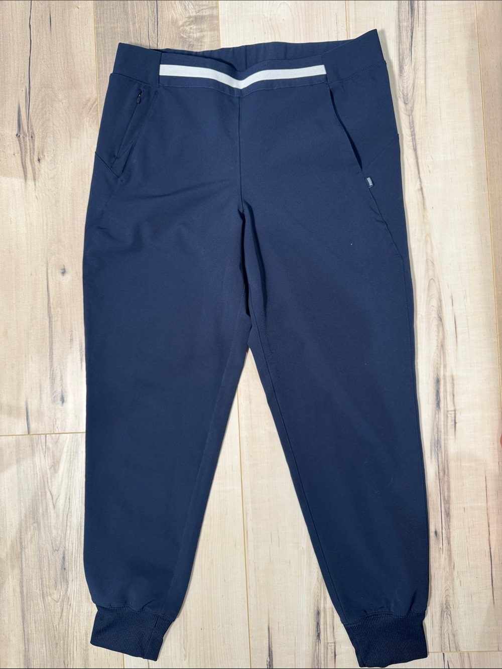 Puma Navy Jogger Pants with Contrast Waist Stripe